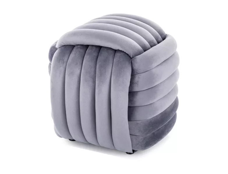Pufa BRUNI VELVET szara 1001962