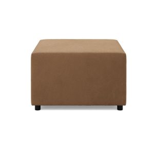 Pufa do salonu, podnóżek, BLOM, Mikrofaza, 71 cm, cappuccino | TYLETEGOTU 773655