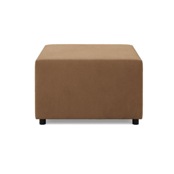 Pufa do salonu, podnóżek, BLOM, Mikrofaza, 71 cm, cappuccino | TYLETEGOTU 773655