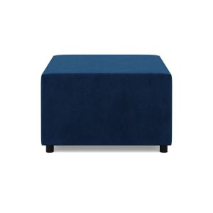 Pufa do salonu, podnóżek, BLOM, velvet, 71x71x40 cm, granatowy | TYLETEGOTU 773643