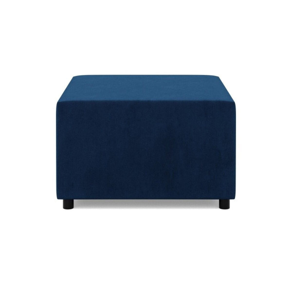 Pufa do salonu, podnóżek, BLOM, velvet, 71x71x40 cm, granatowy | TYLETEGOTU 773643