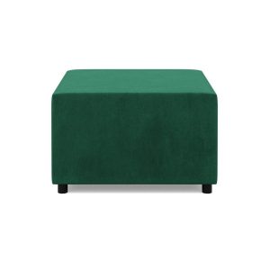 Pufa do salonu, podnóżek, BLOM, velvet, 71x71x40 cm, zieleń | TYLETEGOTU 773683