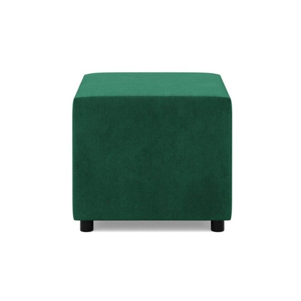 Pufa do siedzenia, BLOM, velvet, 51x51x40 cm, butelkowa zieleń | TYLETEGOTU 773651