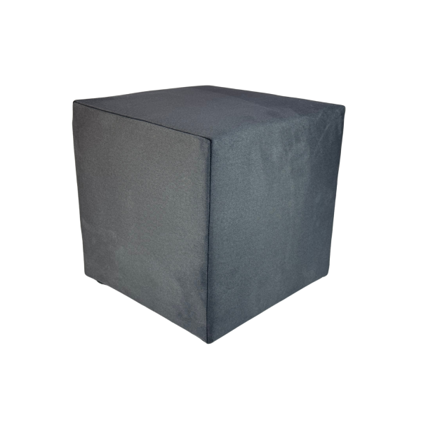 Pufa ELEMENT 40x40 cm kwadratowa trudnopalny welur do salonu antracytowa 795042