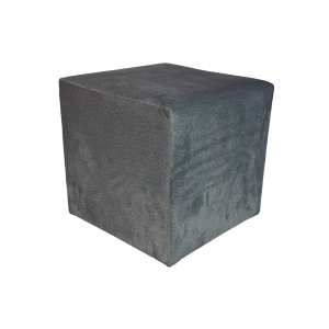 Pufa ELEMENT 40×40 cm kwadratowa trudnopalny welur do salonu ciemno szara 795099 Pufa ELEMENT 40×40 cm kwadratowa trudnopalny welur do salonu ciemno szara 795099