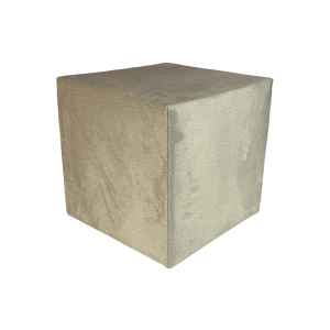 Pufa ELEMENT 40×40 cm kwadratowa trudnopalny welur do salonu jasno beżowa 795031 Pufa ELEMENT 40×40 cm kwadratowa trudnopalny welur do salonu jasno beżowa 795031