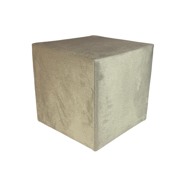 Pufa ELEMENT 40x40 cm kwadratowa trudnopalny welur do salonu jasno beżowa 795031