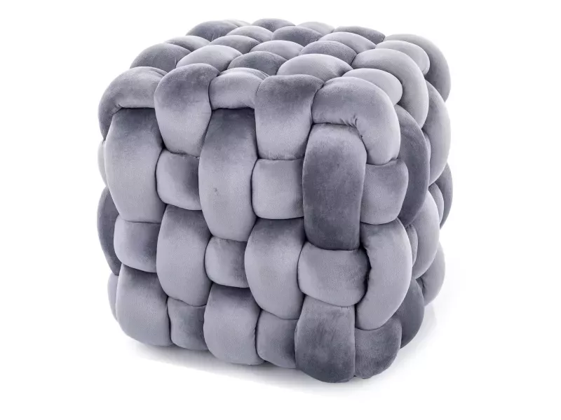 Pufa FARIS VELVET szara 1001950