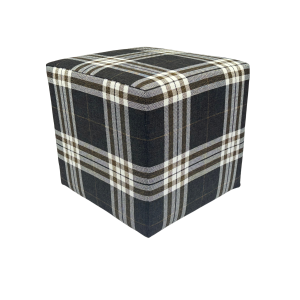 Pufa kwadratowa 40×40 cm LOBOX dwukolorowa elegancka krata ciemno brązowa 795007 Pufa kwadratowa 40×40 cm LOBOX dwukolorowa elegancka krata ciemno brązowa 795007