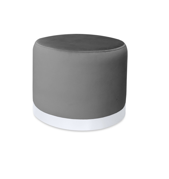 Pufa LUX elegancka podstawa metalowa biała BL14 1045685