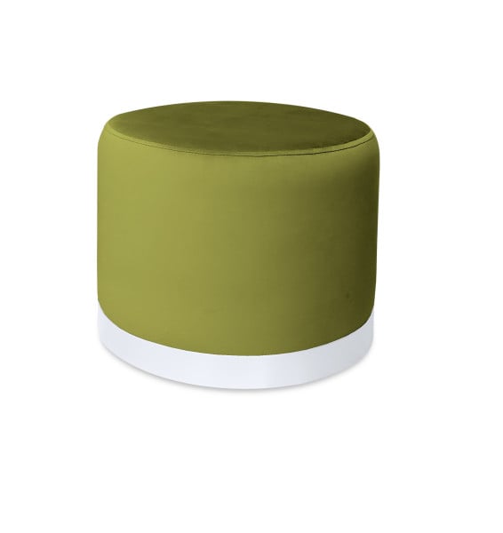 Pufa LUX elegancka podstawa metalowa biała BL75 1045675