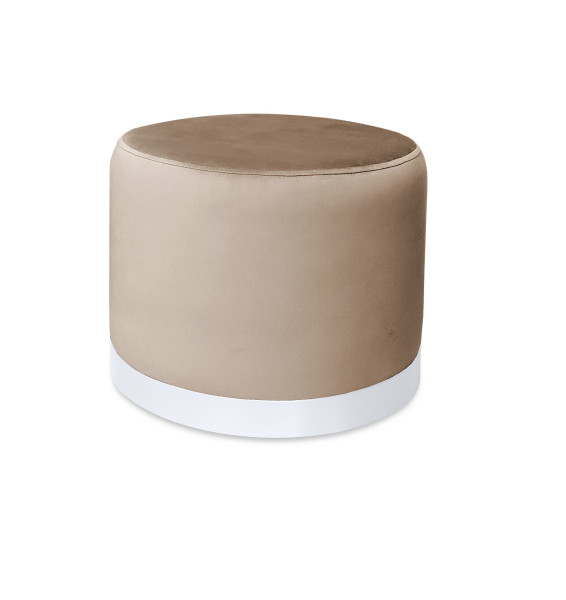 Pufa LUX elegancka podstawa metalowa biała MG06 1045656