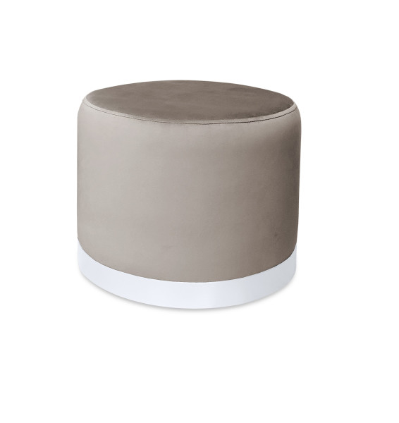 Pufa LUX elegancka podstawa metalowa biała MG09 1045652