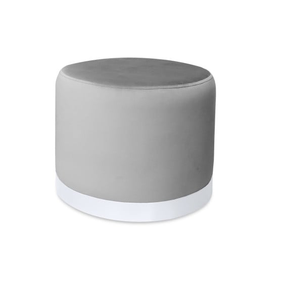 Pufa LUX elegancka podstawa metalowa biała MG17 1045677
