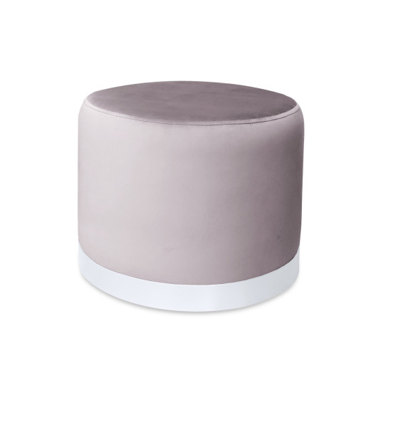Pufa LUX elegancka podstawa metalowa biała MG55 1045644