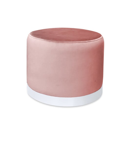 Pufa LUX elegancka podstawa metalowa biała MG58 1045637