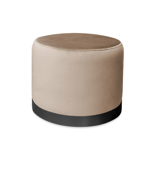 Pufa LUX elegancka podstawa metalowa czarna MG06 1045669