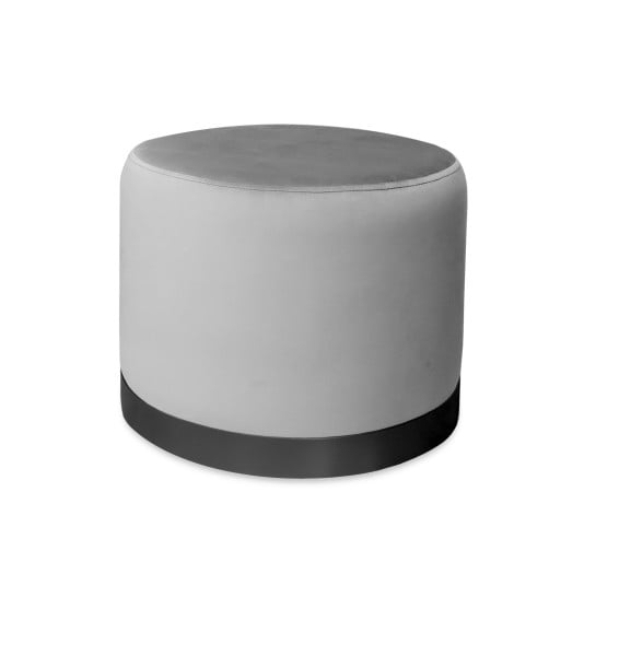 Pufa LUX elegancka podstawa metalowa czarna MG17 1045643