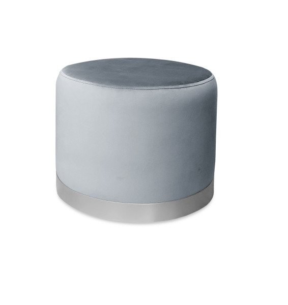 Pufa LUX elegancka podstawa metalowa szara BL06 1045620