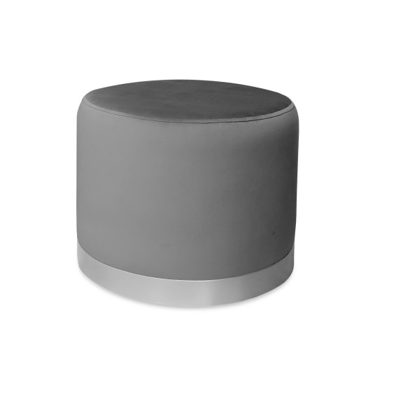 Pufa LUX elegancka podstawa metalowa szara BL14 1045621