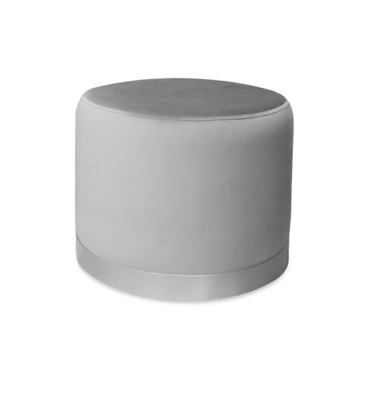 Pufa LUX elegancka podstawa metalowa szara MG17 1045619