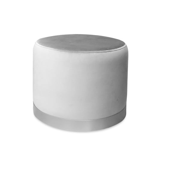 Pufa LUX elegancka podstawa metalowa szara MG39 1045667