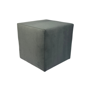 Pufa MAKALU 40×40 cm kwadratowa miękki pluszowy welur salon ciemno szara 795159 Pufa MAKALU 40×40 cm kwadratowa miękki pluszowy welur salon ciemno szara 795159