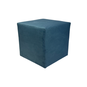 Pufa MAKALU 40×40 cm kwadratowa miękki pluszowy welur salon niebieska 795177 Pufa MAKALU 40×40 cm kwadratowa miękki pluszowy welur salon niebieska 795177