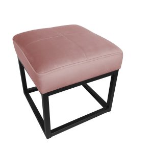 Pufa MAX MG58 podstawa czarna tkanina Welur loft ławka podnóżek metal 1062741