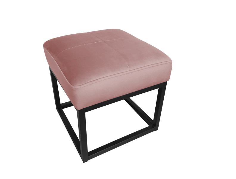 Pufa MAX MG58 podstawa czarna tkanina Welur loft ławka podnóżek metal 1062741