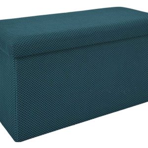 Pufa MELLOW Niebieska ze Schowkiem 38×76 cm do salonu 774943 Pufa MELLOW Niebieska ze Schowkiem 38×76 cm do salonu 774943