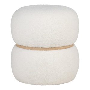 PUFA Milford biała TKANINA TEDDY ozdoba z okleiny sosnowej 676437