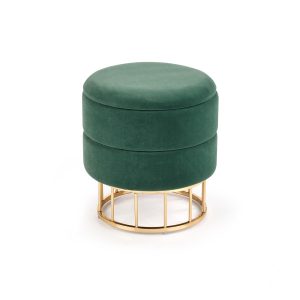 Pufa MINTY VELVET ciemno zielona/złota 1003397