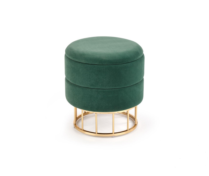 Pufa MINTY VELVET ciemno zielona/złota 1003397