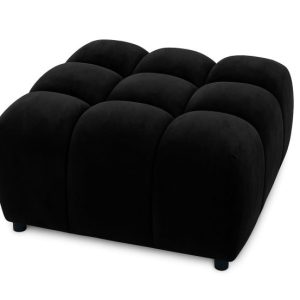Pufa, pufa modułowa Bolla, tkanina Bluvel, Czarny 828758