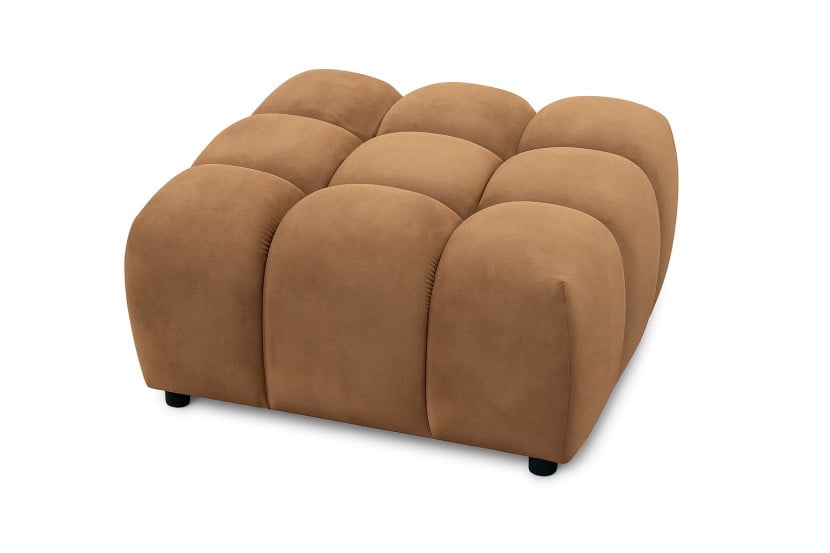 Pufa, pufa modułowa Bolla, tkanina Bluvel, Latte 828757