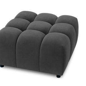 Pufa, pufa modułowa Bolla, tkanina Bluvel, Popielaty 828756 Pufa, pufa modułowa Bolla, tkanina Bluvel, Popielaty 828756