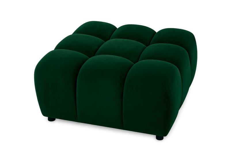 Pufa, pufa modułowa Bolla, tkanina Bluvel, Zielony 828755