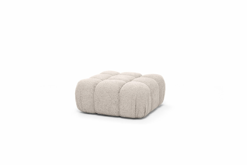 Pufa modułowa, tkanina bukla Abriamo, Beżowy, Selia 938690