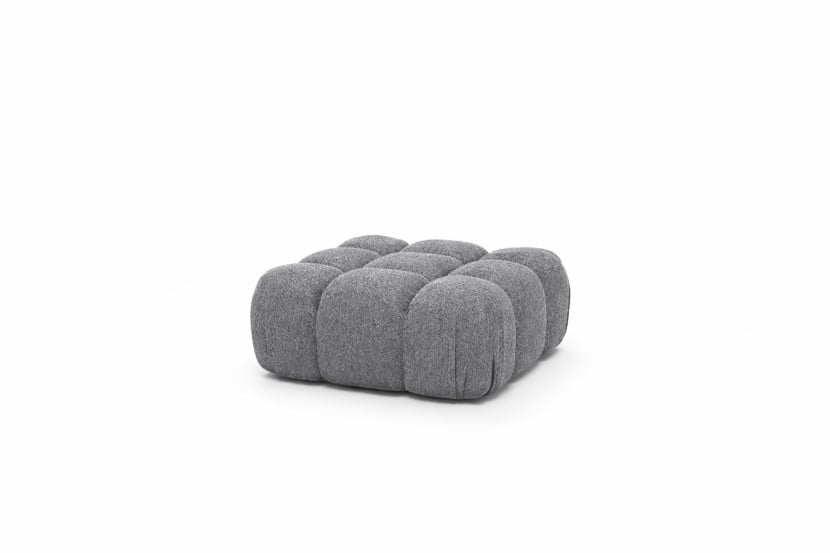 Pufa modułowa, tkanina bukla Abriamo, Ciemnoszary, Selia 938696