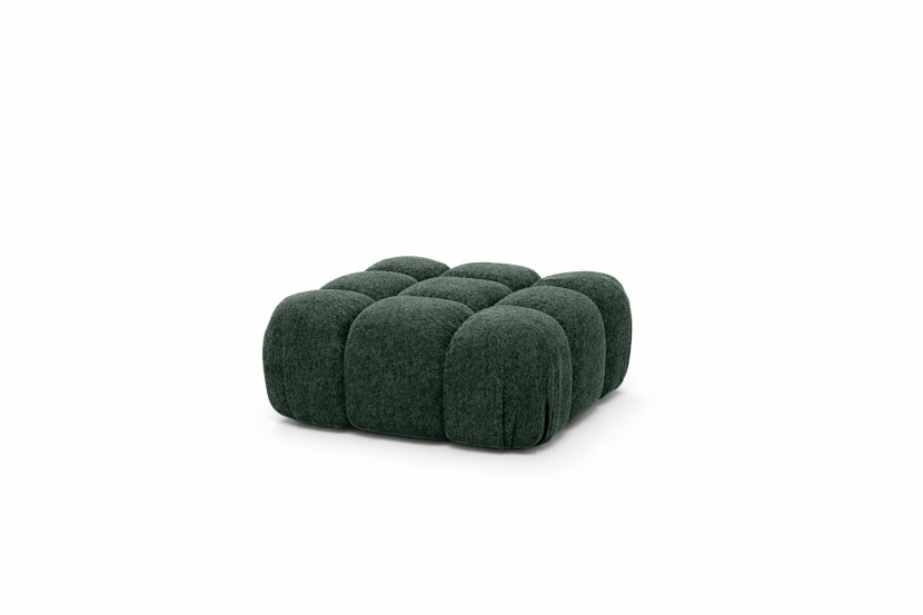 Pufa modułowa, tkanina bukla Abriamo, Ciemnozielony, Selia 938688