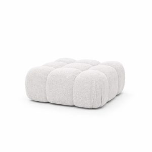 Pufa modułowa, tkanina bukla Abriamo, Ecru, Selia 938697 Pufa modułowa, tkanina bukla Abriamo, Ecru, Selia 938697