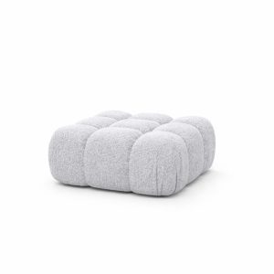 Pufa modułowa, tkanina bukla Abriamo, Jasnoszary, Selia 938693 Pufa modułowa, tkanina bukla Abriamo, Jasnoszary, Selia 938693