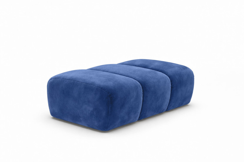 Pufa modułowa, tkanina welur Bluvel, Atramentowy, CROISSANT 969848