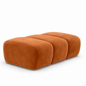 Pufa modułowa, tkanina welur Bluvel, Cynamonowy, CROISSANT 969845 Pufa modułowa, tkanina welur Bluvel, Cynamonowy, CROISSANT 969845
