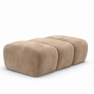 Pufa modułowa, tkanina welur Bluvel, Latte, CROISSANT 969846 Pufa modułowa, tkanina welur Bluvel, Latte, CROISSANT 969846