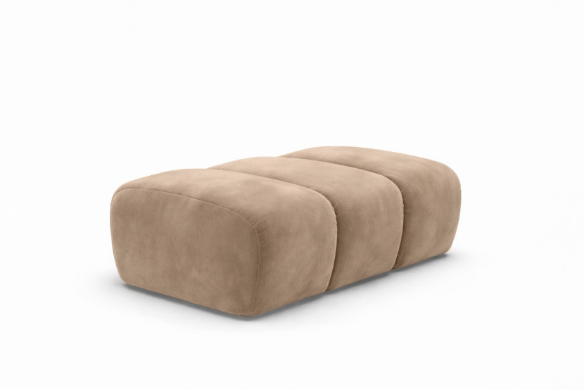 Pufa modułowa, tkanina welur Bluvel, Latte, CROISSANT 969846