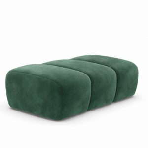 Pufa modułowa, tkanina welur Bluvel, Zielony, CROISSANT 969850 Pufa modułowa, tkanina welur Bluvel, Zielony, CROISSANT 969850