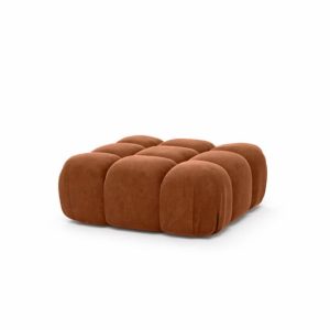Pufa modułowa, tkanina welur Salvador, Brązowy, Selia 938686 Pufa modułowa, tkanina welur Salvador, Brązowy, Selia 938686