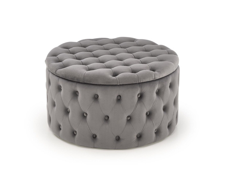 Pufa NUNEZ VELVET szara ze schowkiem 1001745